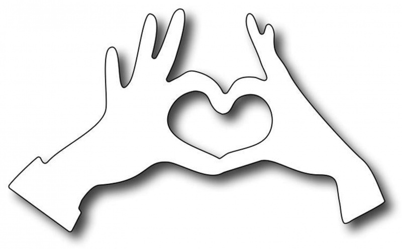 Frantic Stamper Precision Die - Love Hands