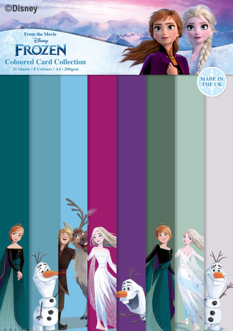 Frozen - Christmas Coloured Card A4 Pack