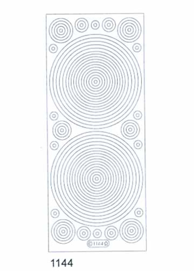 Deco Stickers - Geometrical Shapes Circles Transparent Glitter Silver