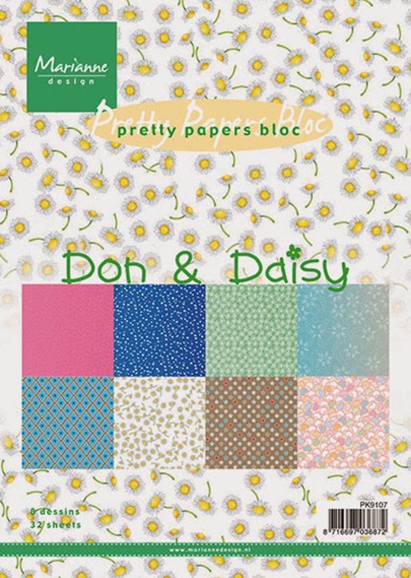 Marianne Design A5 Pretty Paper Bloc Don & Daisy