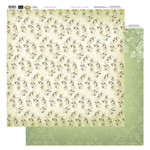 12 X12 Patterned Paper - Blooms In Green - Vintage Rose Collection (5)