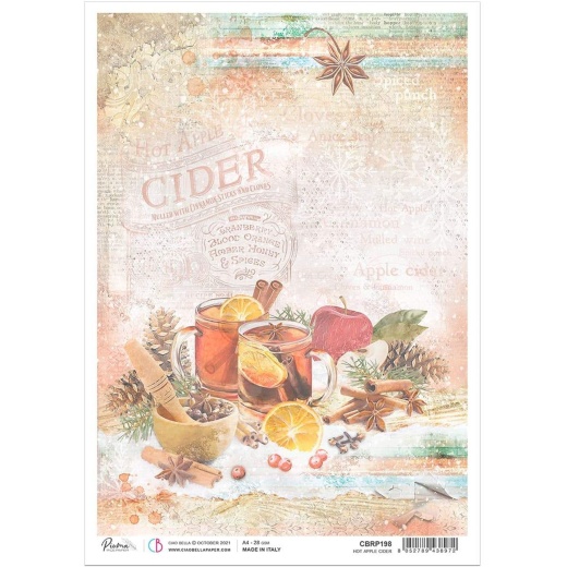 Ciao Bella Rice Paper A4 Hot Apple Cider