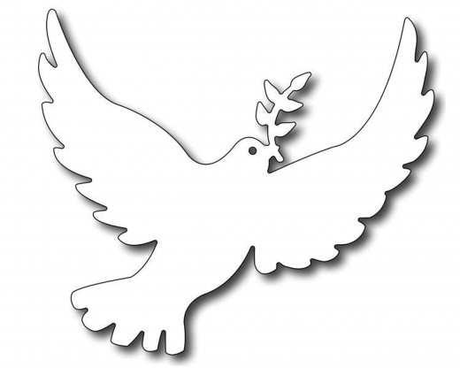 Frantic Stamper Precision Dies - Large Peace Dove
