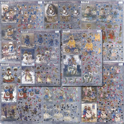 Dufex Metallic 3D Assorted Precut Sheets-Winter Children-16 Sheets