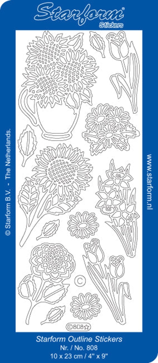 Deco Stickers - Sunflowers - Silver by Starform