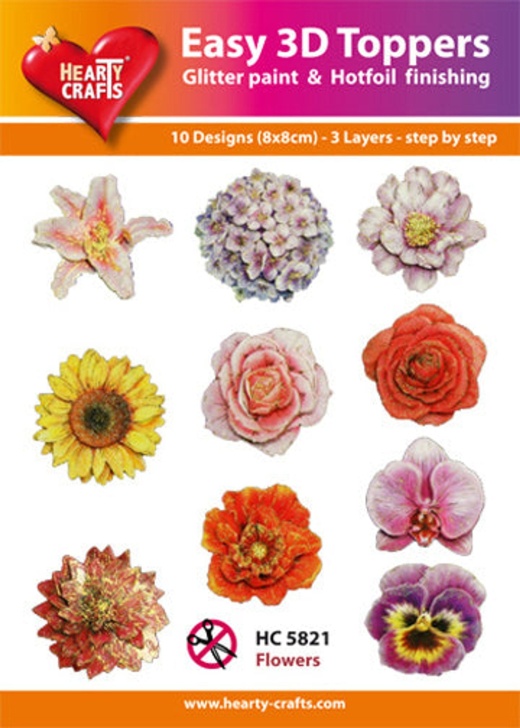 Easy3d Precut Toppers - Flower Heads