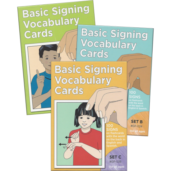 Basic Signing Vocabulary: Sign Language Flash Cards (Complete Set)