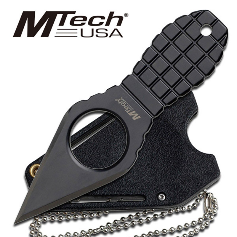 Mtech Usa Black Neck Knife 4.25" Overall