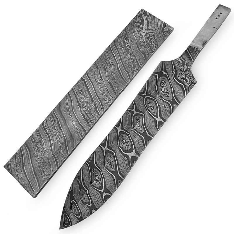 White Deer Damascus Steel Diamond Back Pattern Billet Forge Welded 10In X 2In X 5.5Mm Raw