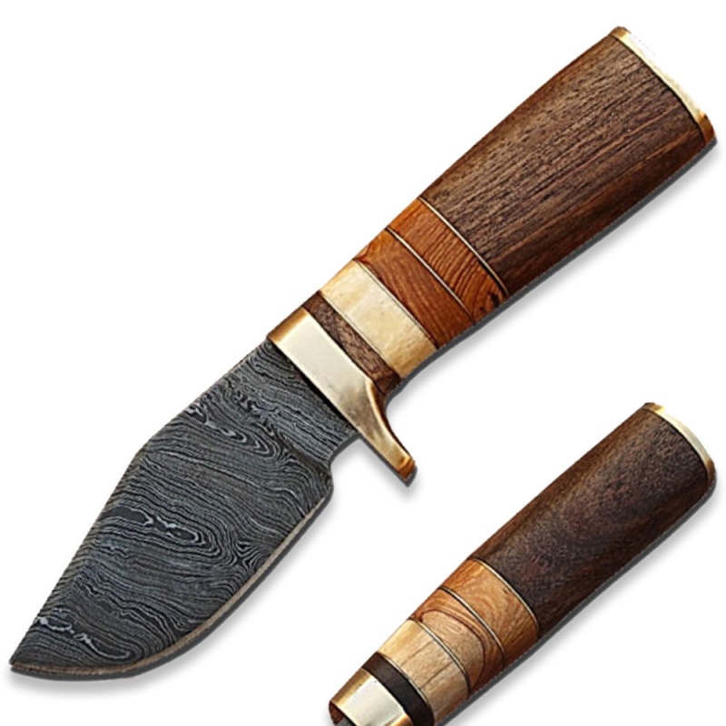 Custom Made Damascus Steel Hunting Knife