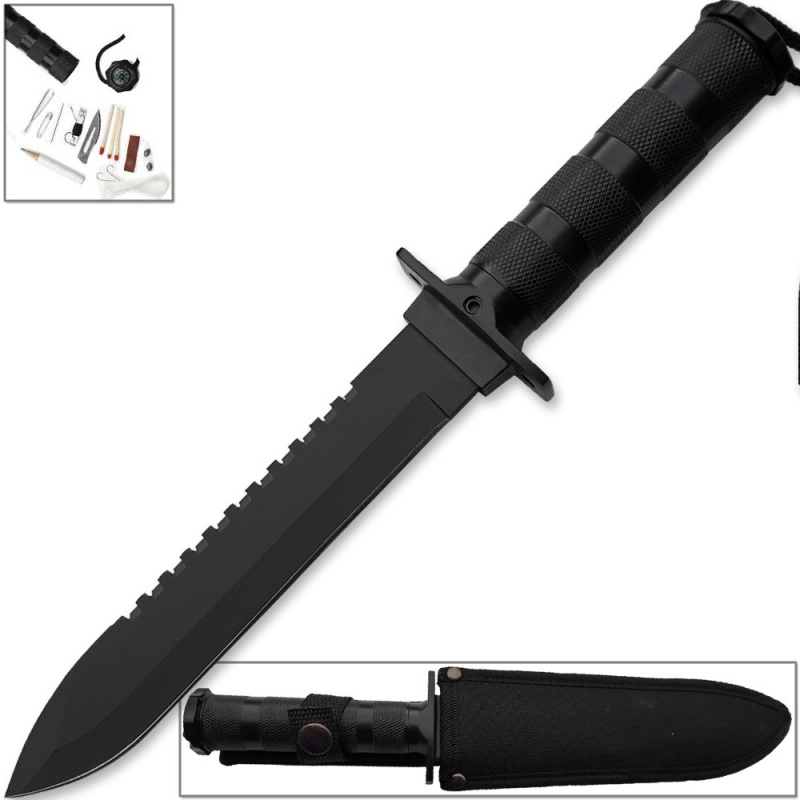 Ultimate Military Jungle Survival Knife Kit W Compass