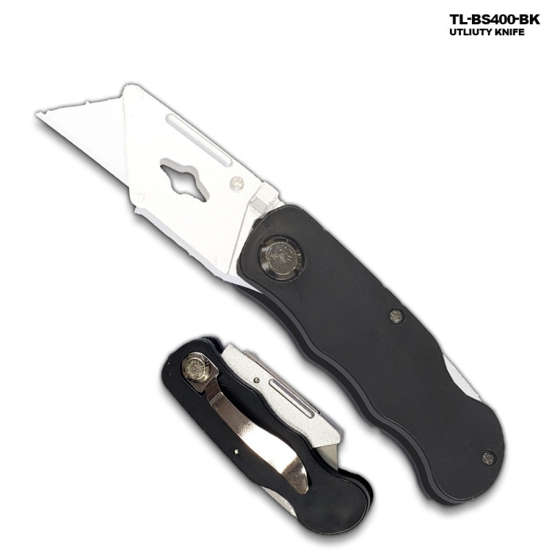 Folding Utility Knife Black Handle