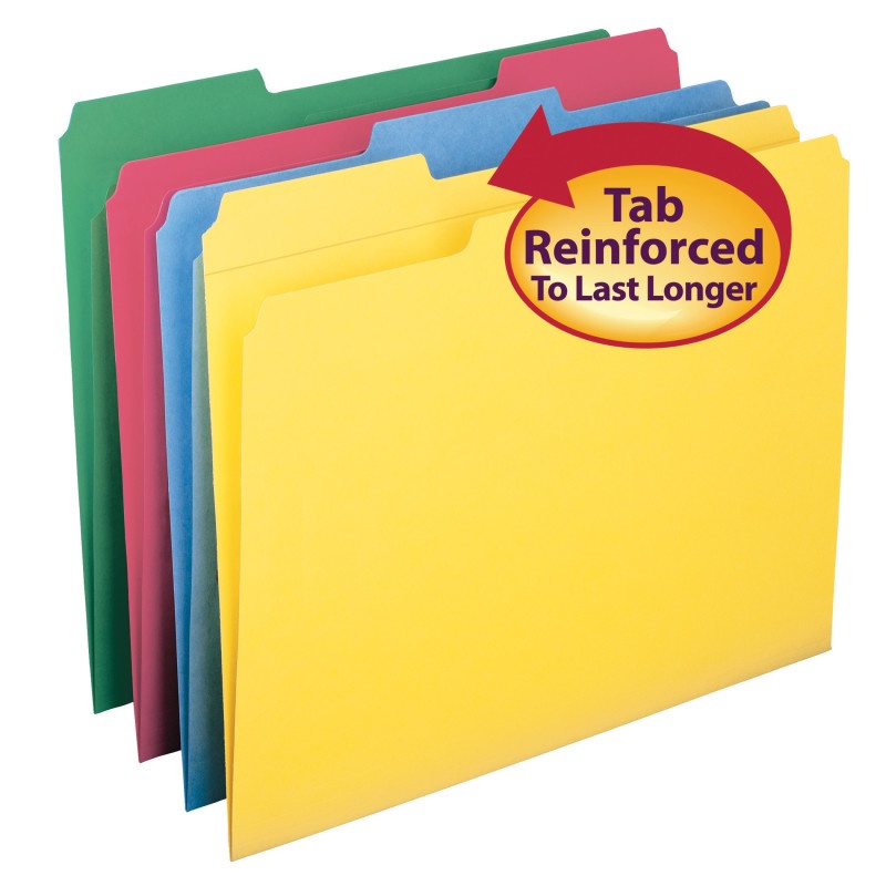 Smead 12Pk Letter Size File Folders Assorted Colors