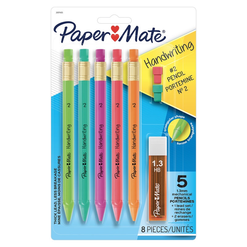5Ct Handwriting Mechanical Pencils Papermate