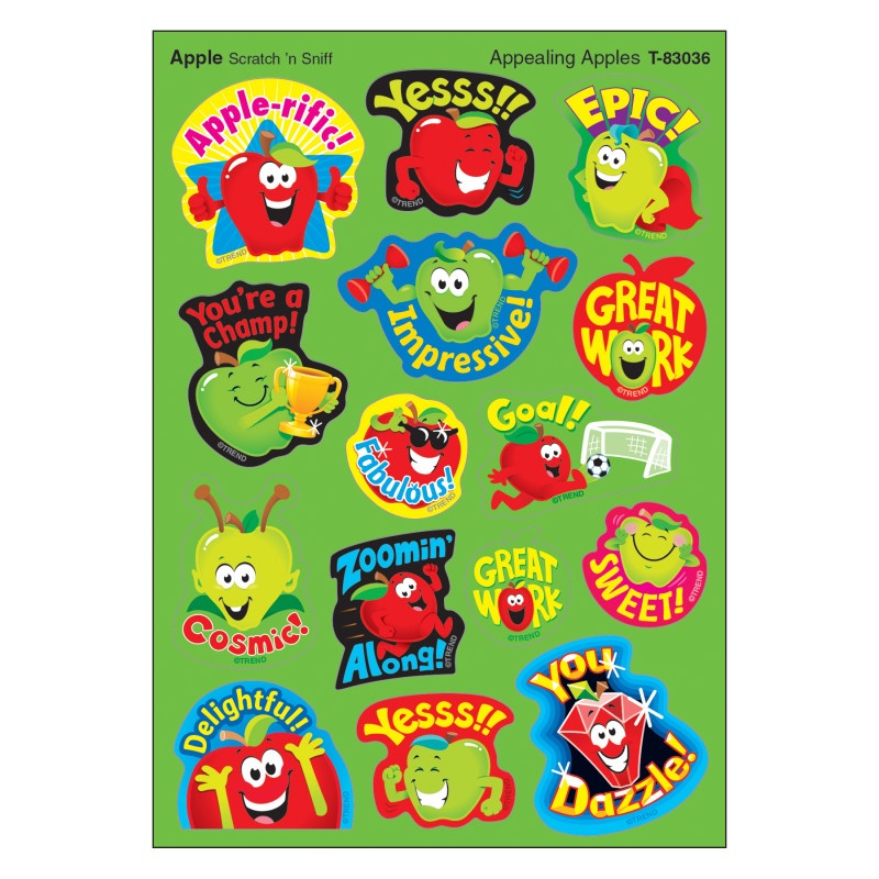 Appealng Apples Mixed Shapes Stinky Stickers