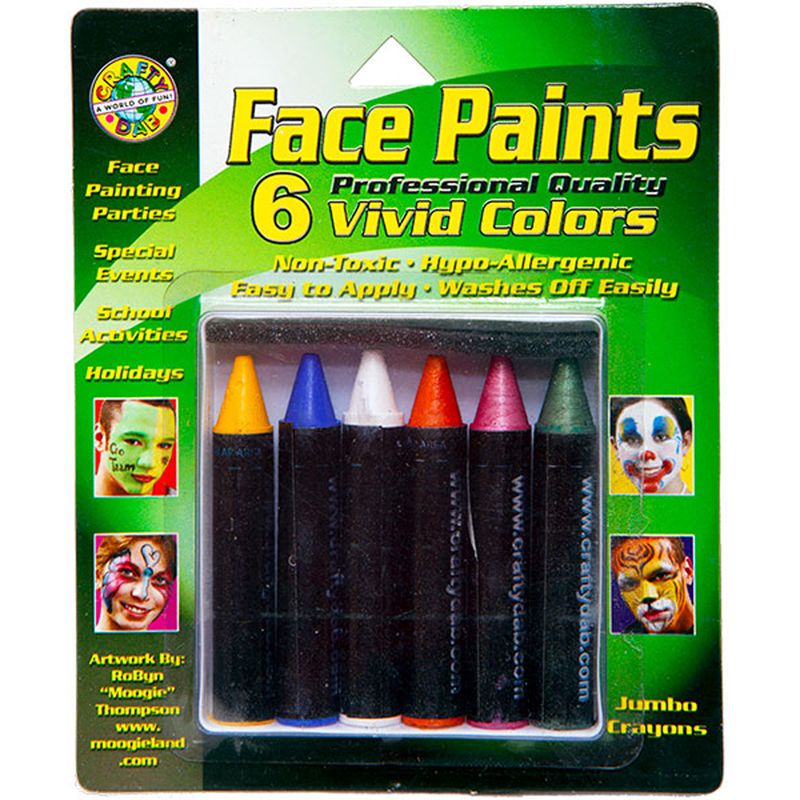 Crafty Dab Jumbo Crayon Face Paints Vivid Colors