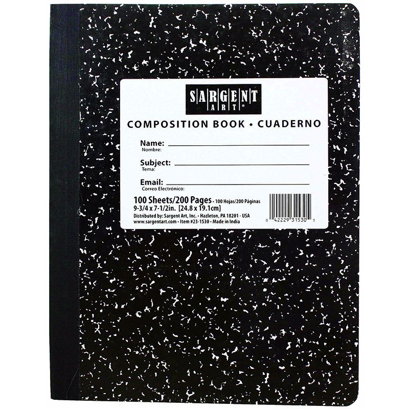 100Sht 7.5 X 9 3/4 Hard Cover Composition Notebook