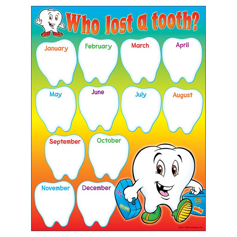 Chart Who Lost A Tooth Gr K-2 17X22