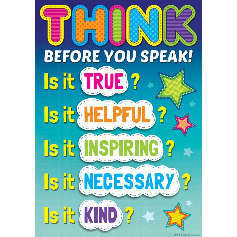 Before You Speak Positive Poster