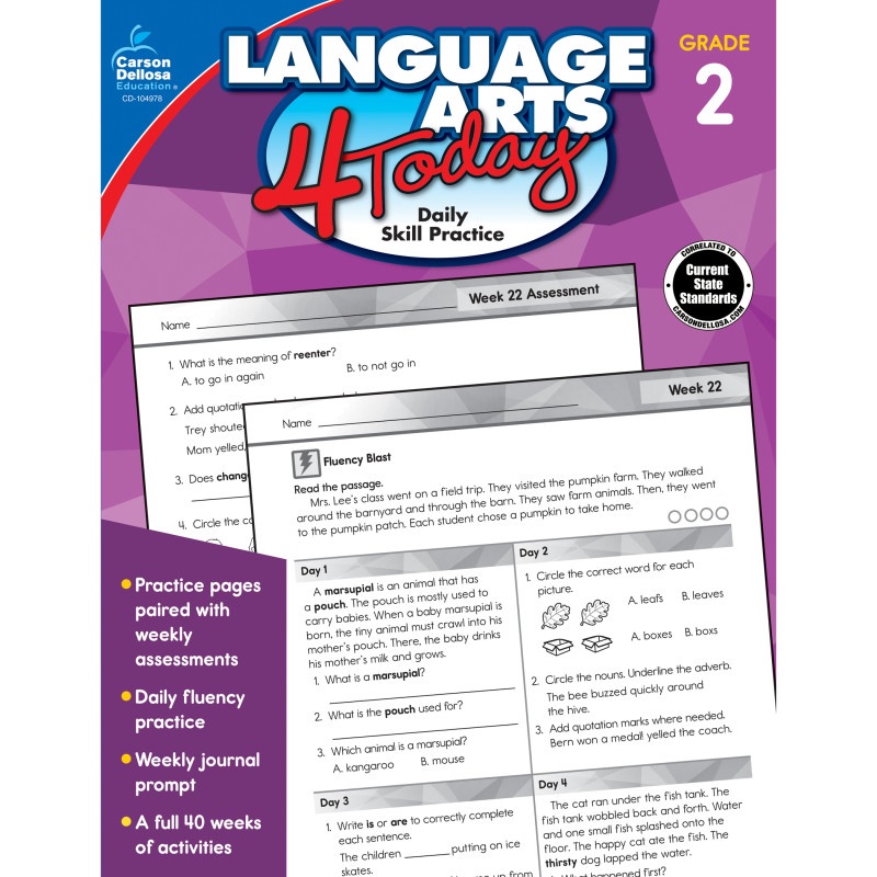 Language Arts 4 Today Grade 2 Workbook