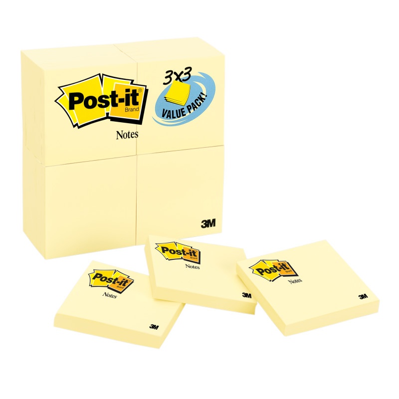 Post-It Notes Value Pk 24 Pads 3X3 Canary Yellow