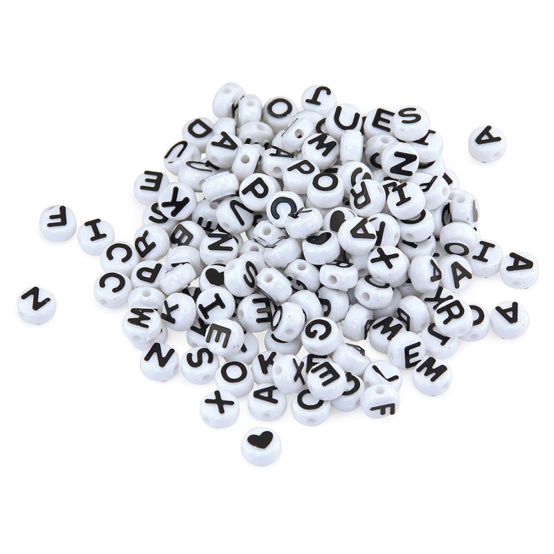 Abc Beads Black And White 300 Count