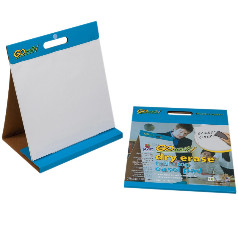 Dry Erase Table Top Easel Pad 16X15 Non-Adhesive White 10 Sheets