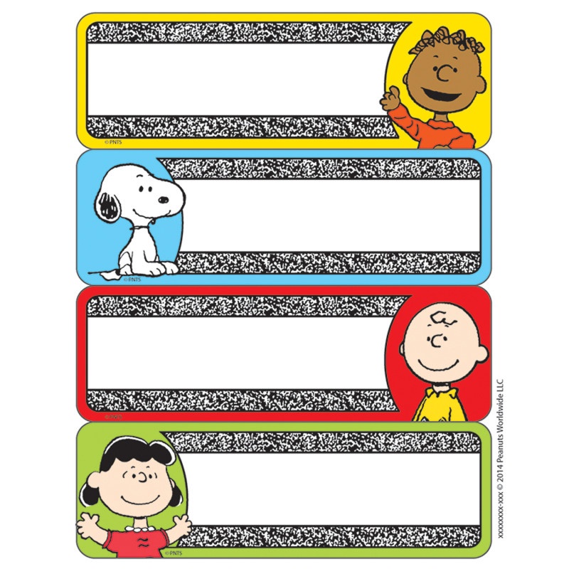 Peanuts Composition Label Stickers