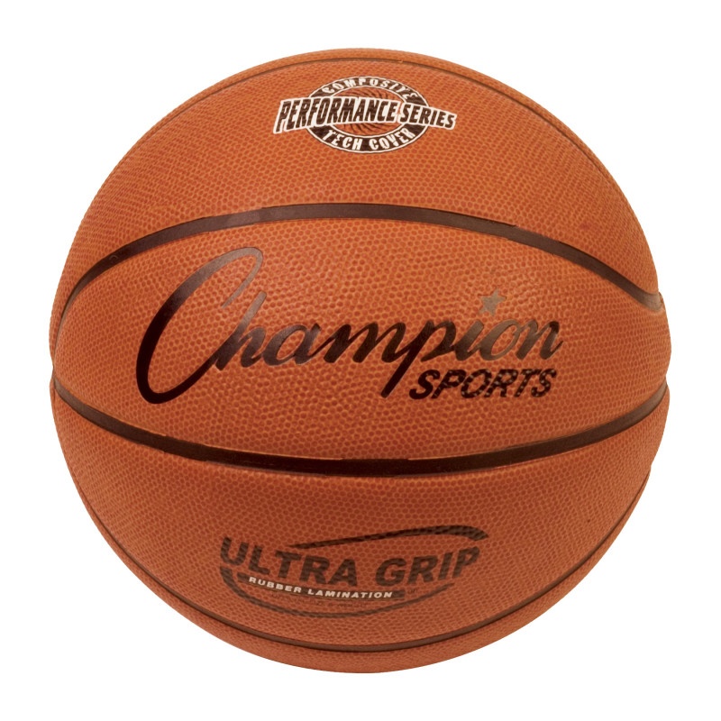 Official Size 7 Rubber Basketball W/ Bladder & Ultra Grip