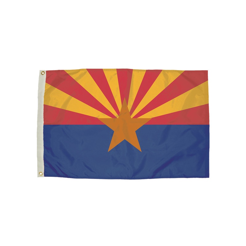 3X5 Nylon Arizona Flag Heading & Grommets