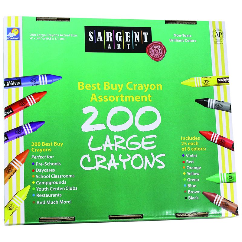 Sargent Art Large Crayons 200 Large Size
