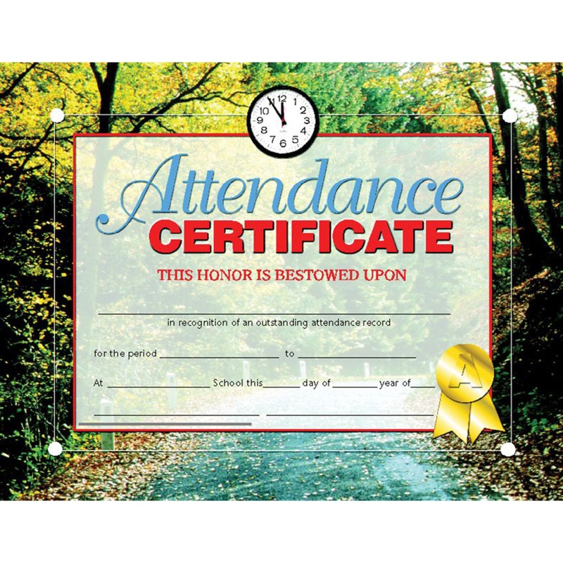 Certificates Attendance 30 Pk 8.5 X 11 Inkjet Laser