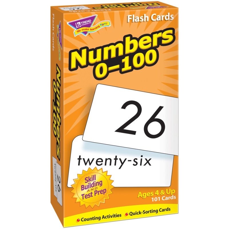 Flash Cards Numbers 0-100 101/Box