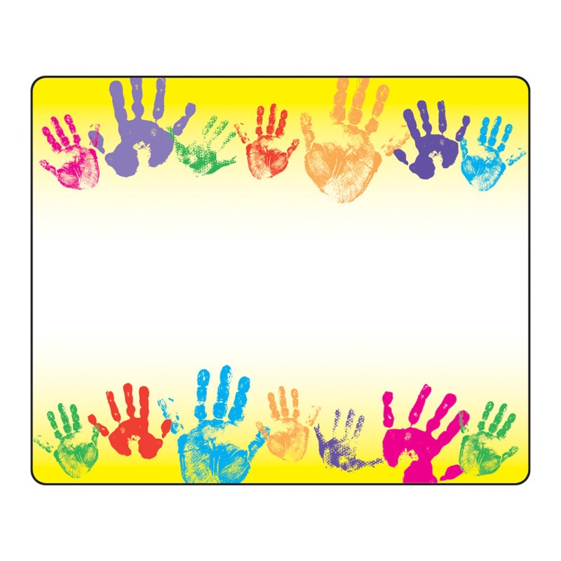 Name Tags Rainbow Handprints 36Pk