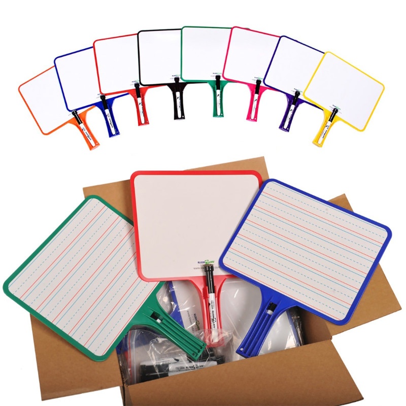 Kleenslate Dry Erase Paddles 24Pk Rectangular Classroom Set