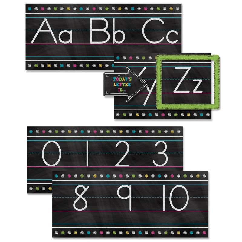 Chalkboard Brights Alphabet Line Bb Set