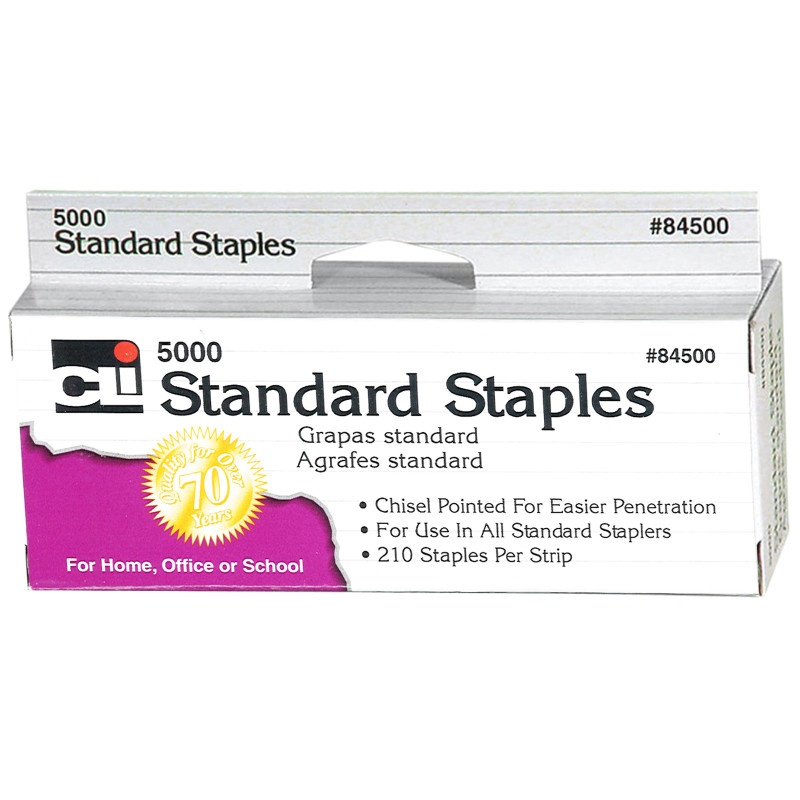 Chisel Point Standard Staples 5000 Per Box