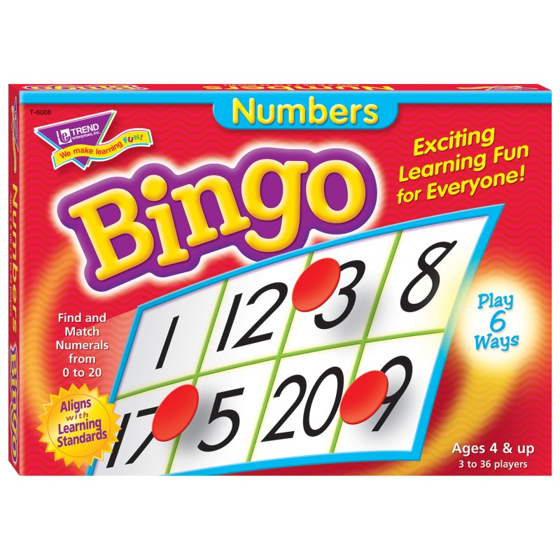 Bingo Numbers Ages 4 & Up