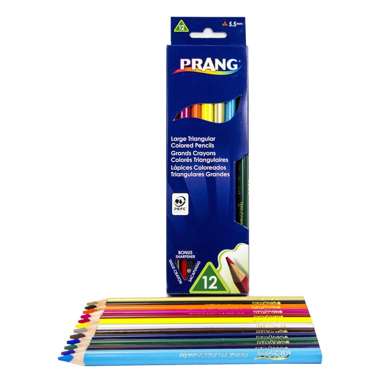 Prang Lg Triangular Colored Pencils 12 Color Set