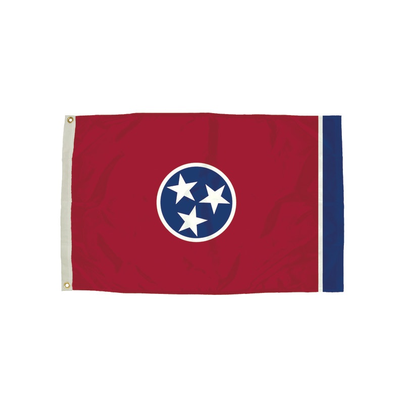 3X5 Nylon Tennessee Flag Heading & Grommets