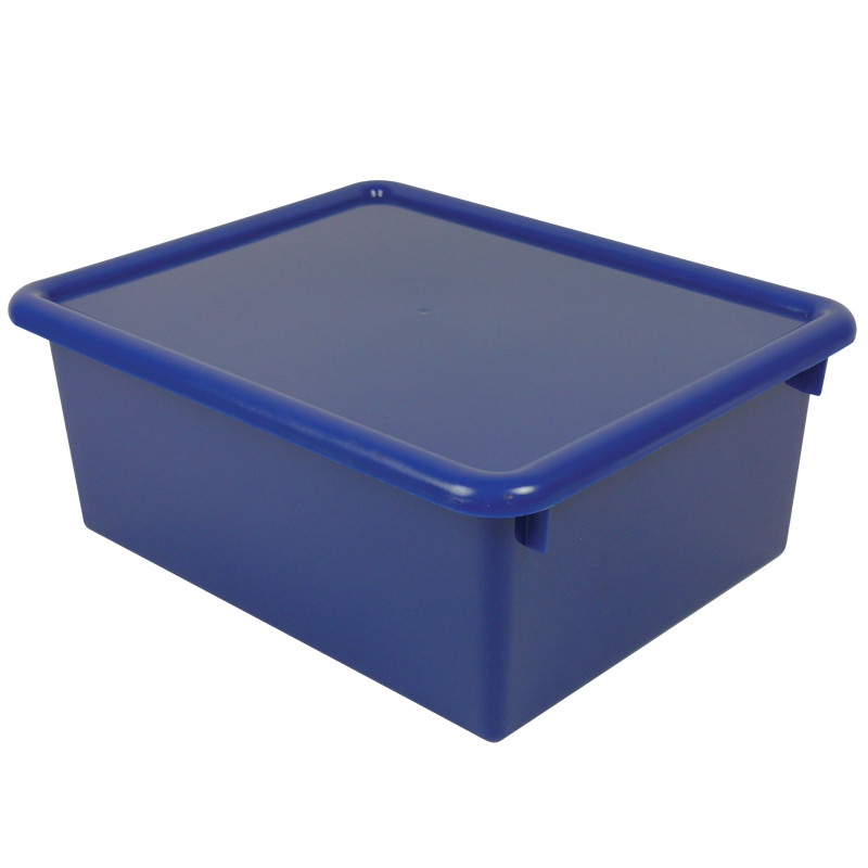 Stowaway Blue Letter Box With Lid 13-1/2 X 10-3/4 X 5-3/8