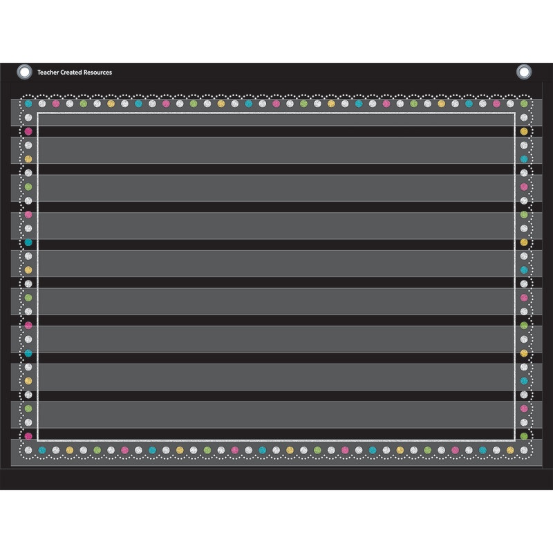 Chalkboard Brights 10 Pocket 17X22 Pocket Chart