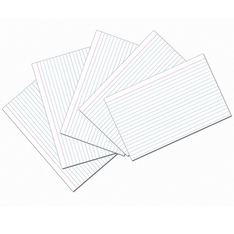 White 5X8 Ruled Index Cards 100Pk
