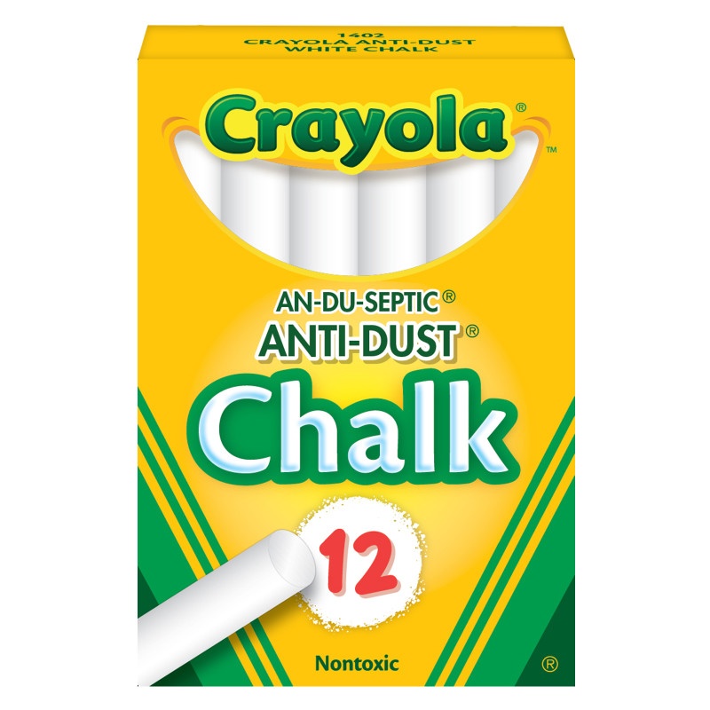 Chalk Anti-Dust White 12 Ct