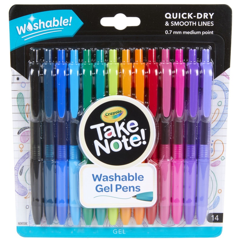 14 Ct Take Note Washable Gel Pens