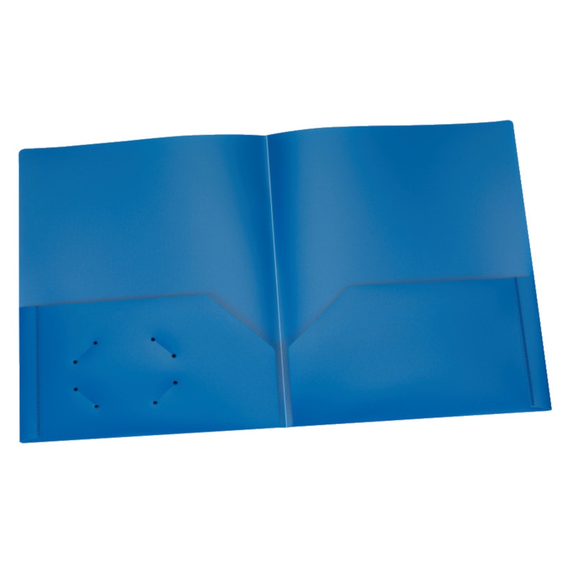 Blue 25/Pk Poly 2Pocket Portfolio