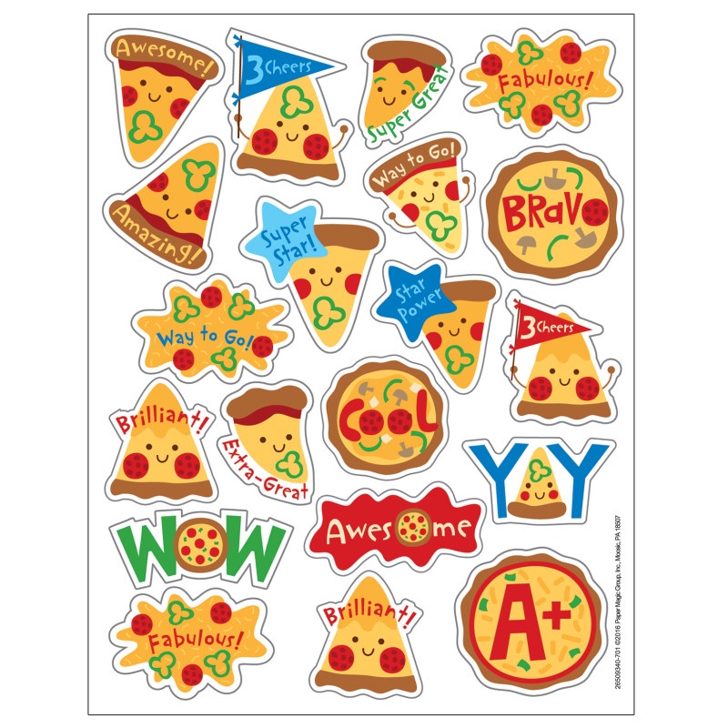 Pizza Scented Stickers 80Ct