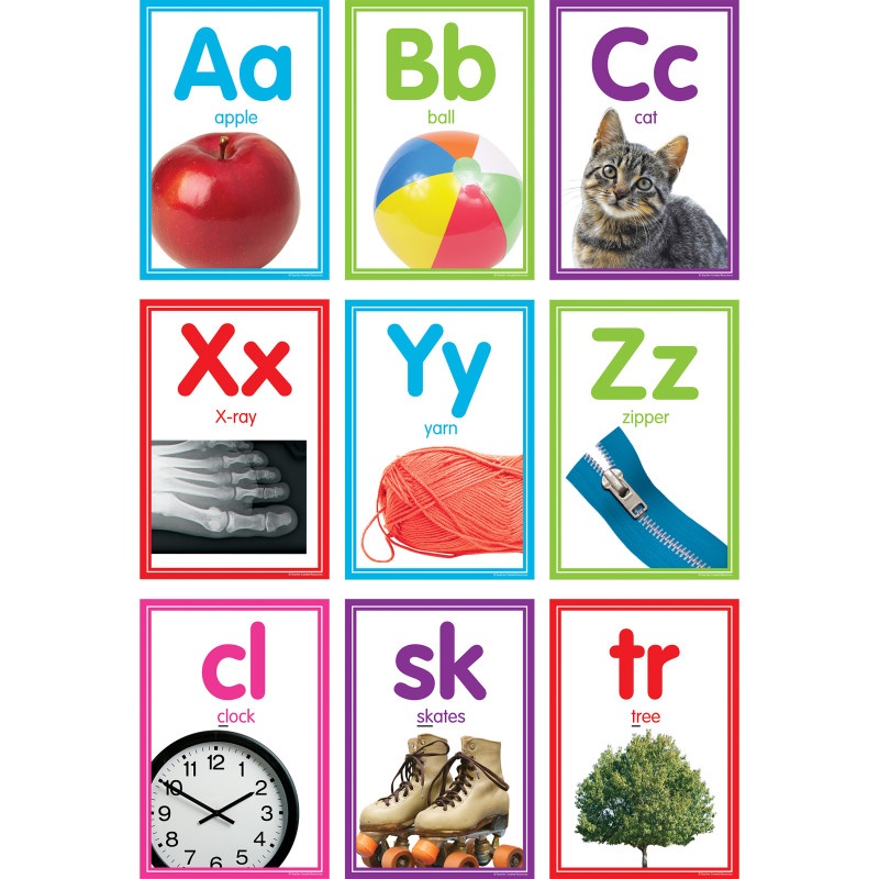 Colorful Photo Alphabet Cards Bb St