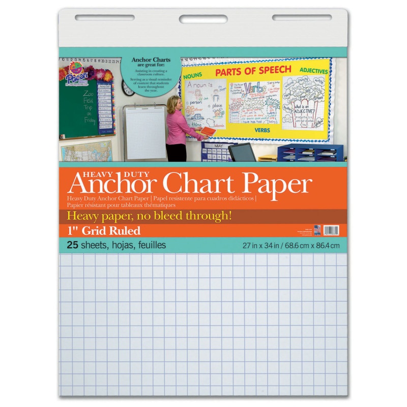 Heavy Duty Anchor 27X34 1In Grid Ruled Chart Paper