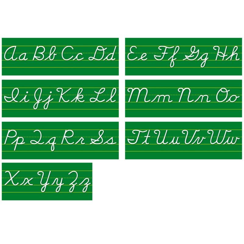 Alphabet Lines Contemporary Cursive